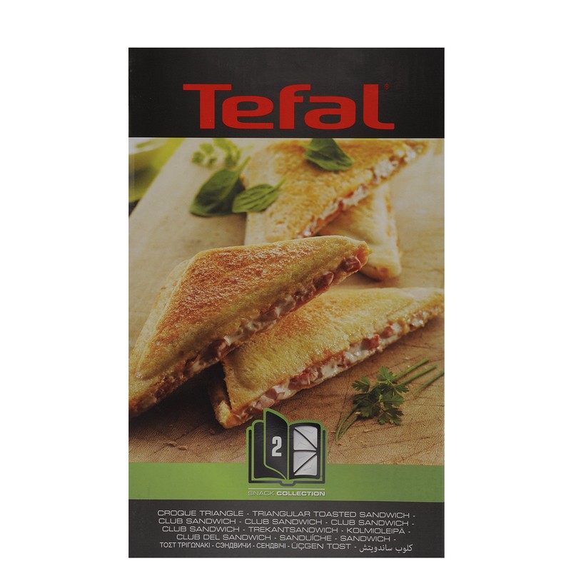 Tefal XA800212 Collection Set Snack Sandwich-Platte, dreieckig, Rezeptbuch mit 4,4