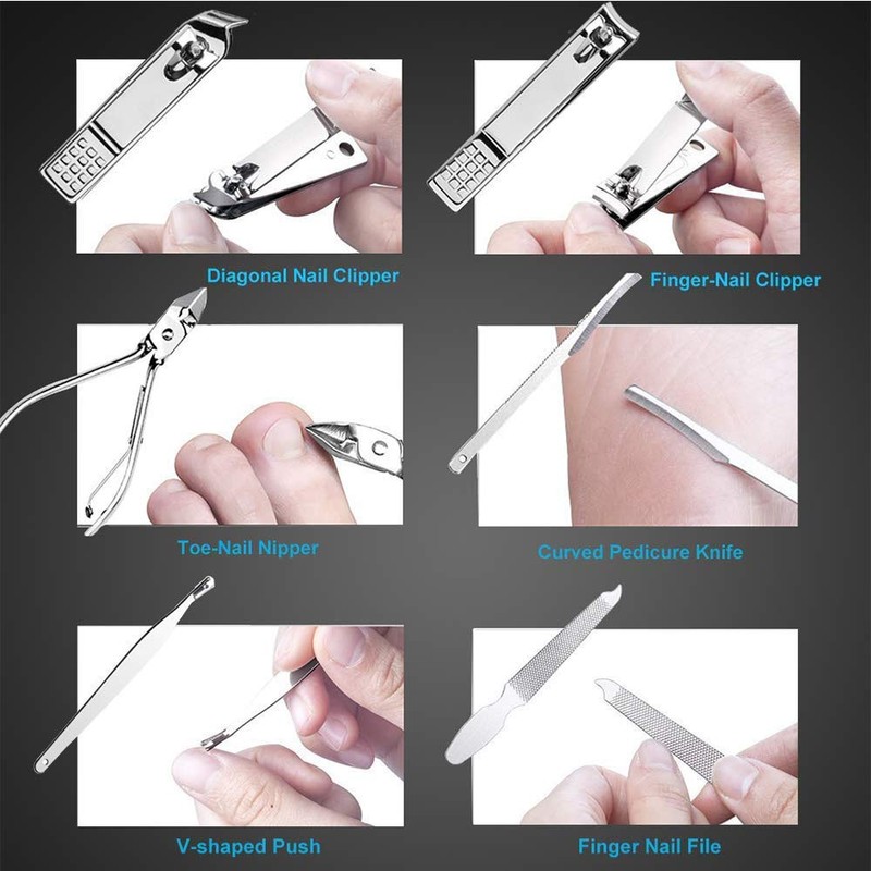 Manicure Set, 18-Piece Nail Scissors Set, Pedicure Set, Manicure Set,