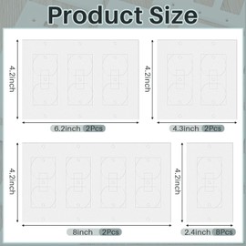 Tondiamo 43 Pcs Wall Plate Insulation and Draft Sealers Foam Insulation Pads Electrical Outlet Light Switch Covers Wall Gasket Without Adhesive