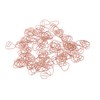 100Pcs Heart Shaped Paper Clips Iron Decorative Paperclips Set with