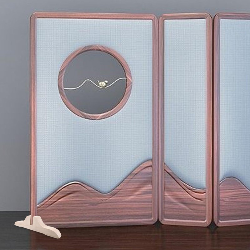 MERRYHAPY 2pcs Divider Stand Base Folding Screen Feet for Partitions