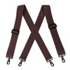 JIERKU Mens Suspenders with 4 Snap Hooks Heavy Duty X-Back