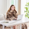 Lotus Karen Faux Fur Throw Blanket Tie-Dye Dark Coffee -