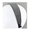 Silver Black headband 1 5/8" wide shiny satin fabric covered