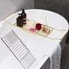 Stainless Steel Expandable Shower Bathtub Tray Over Tub Bath Caddy