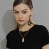 GOLDCHIC JEWELRY Gold Initial A Necklace For Rapper, A-Z Letter