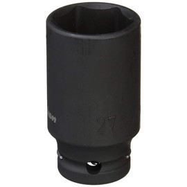 Yamashita Industrial Laboratory Koken 14301X-27 1/2 (12.7 mm) SQ. Impact Hexagonal Semi-Deep Socket (Thin) 1.1 inches (27 mm)