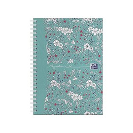 Oxford Floral, A5 Notebook Hardcover, Wirebound, Lined, 140 Pages, 1 Notebook