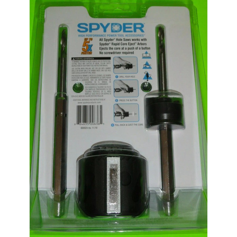 SPYDER (1) 6 PC SPYDER Bi-Metal Hole Saw Kit Cuts