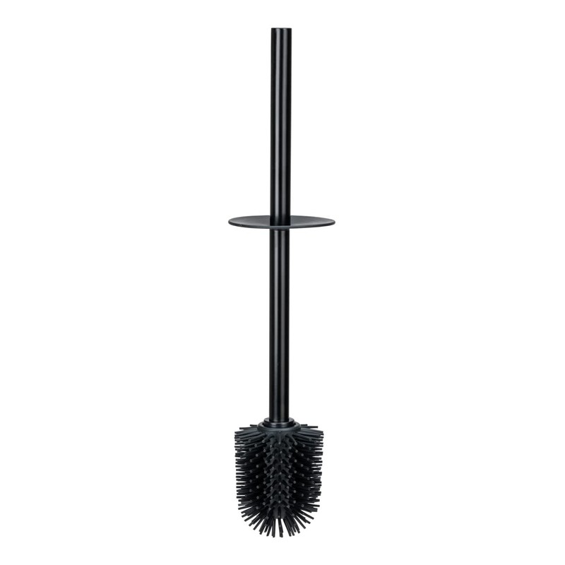 WENKO Casoli Ceramic Toilet Brush Set Black
