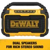 DEWALT 20V MAX Bluetooth Speaker, 100 ft Range, Durable for