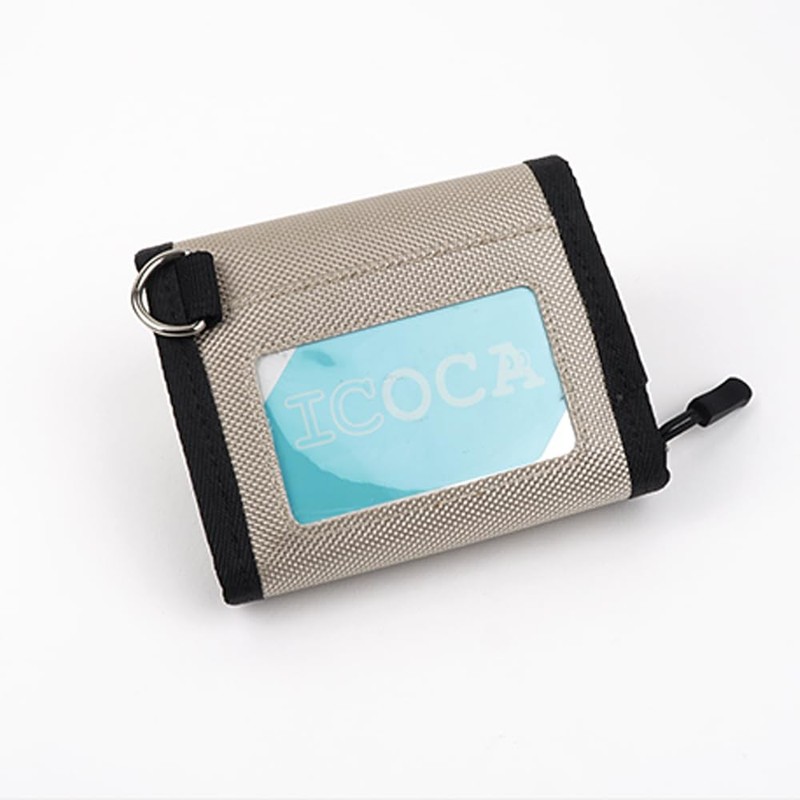 Ocean Pacific Men's Bifold Wallet with D-ring Zipper, Colorful, blue,