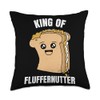 Marshmallow Cute King Of Fluffernutter Childs Surprise Throw Pillow