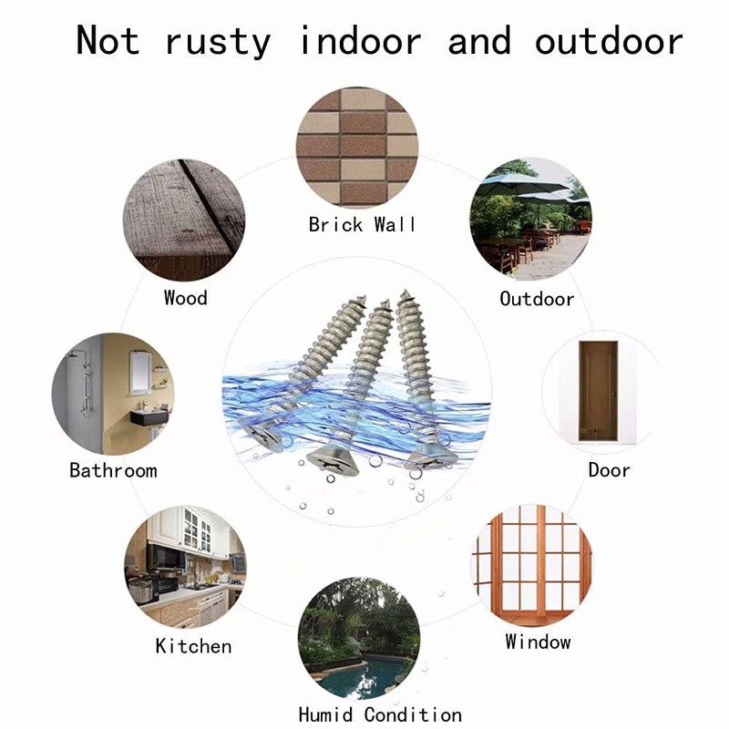 ANSIEDIO Wood Screws Phillips Flat Head Screws Self Tapping Screws,