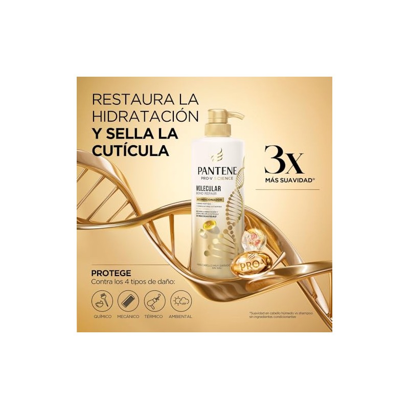 Pantene PRO-V Science Acondicionador Molecular Bond Repair para Cabello muy