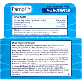 Pamprin Multi-Symptom Caplets 40 Caplets (Pack of 4)