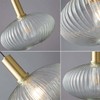 H XD GLOBAL 12'' Clear Glass Pendant Light,Gold Copper Pendant
