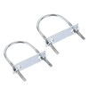 sourcing map Set of 2 round U-bolts, U-bolts, U-bolts, steel