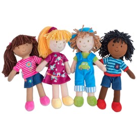 Betzold - Rag Dolls, Set of 4 - Cuddly Dolls Children's Dolls