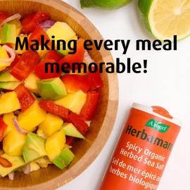 A.Vogel - Herbamare Spicy | Spicy Sea Salt - Infused with Organic Herbs and Vegetables | Non-GMO project certified | MSG and Gluten Free | Suitable for vegetarian and vegan | 125 G