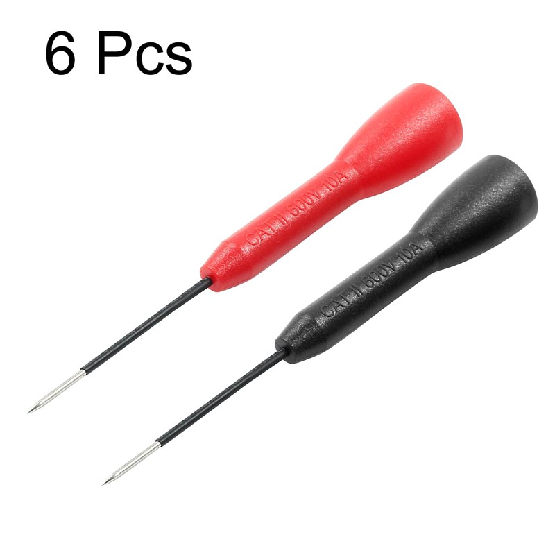 Litoexpe 6 Pieces 2mm Needle Test Probes, 600V/10A Non-Destructive Multimeter