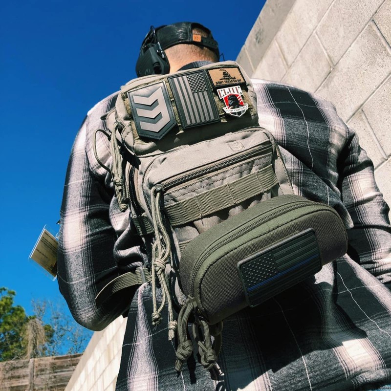 WYNEX Tactical Molle Glasses Pouch, Tactical Eyeglasses Hard Case Shockproof