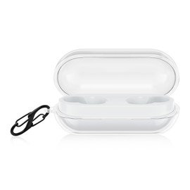 kwmobile Earphones Case Compatible with Sony WF-C500 - Crystal TPU Two-Part Earbuds Case - Transparent