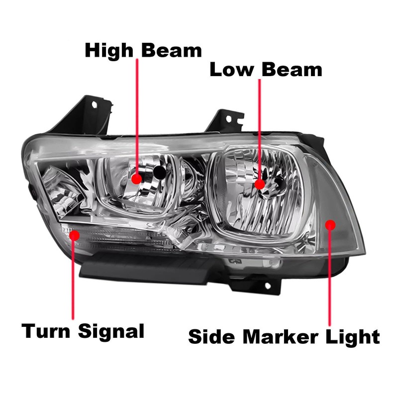 Chrome Housing Amber Corner Turn Signal Headlights fit for 2011