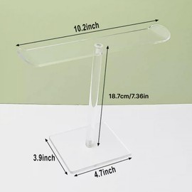 Mewtush 2 Stück Acryl Haarreif Ständer, Durchsichtige Haargummis Aufbewahrung, Haarbänder, Haarschmuck und Krawatten, Stabiler Haargummi Organizer, Haaraccessoires Aufbewahrung für Schminktisch