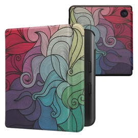 kwmobile Case Compatible with Kobo Libra Colour Case - eReader Cover - Multicolor Dark Pink/Blue/Green
