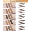 Eyebrow Powder Palette, 3 Colours, Light Brown, Black, Eyebrow Powder,