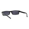SA106 Mens Narrow Rectangular Plastic Powered Reader Lens Reading Sunglasses