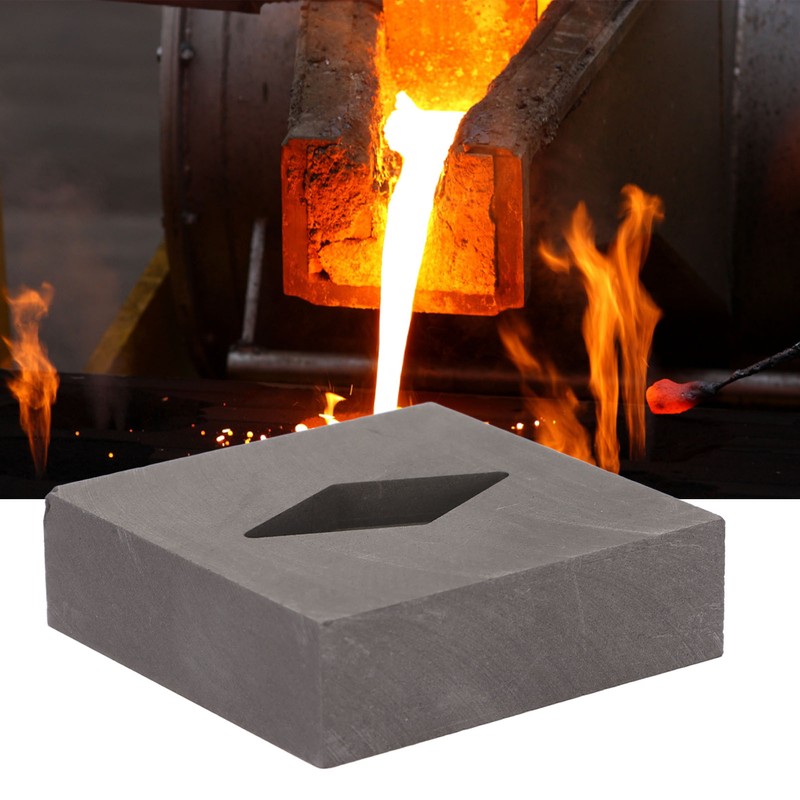 Graphite Crucible Rhombus Shape Metal Refining Scrap Melting Ingot 50