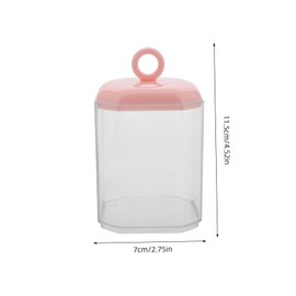 WOONEKY Cotton Swab Storage Box Makeup Organizer Cotton Pad Holder Cotton Swab Dispenser Toothpick Container Floss Pick Container Clear Organizer For Home