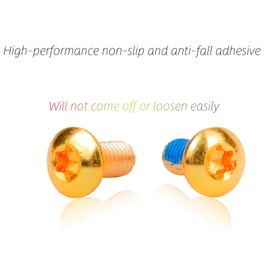 NELboNs 12 PCS Bicycle Disc Brake T25 MTB Rotor Bolts for Mountain Bike Alloy Steel 6-Bolt Brake Disc Rotor Screws,Rainbow