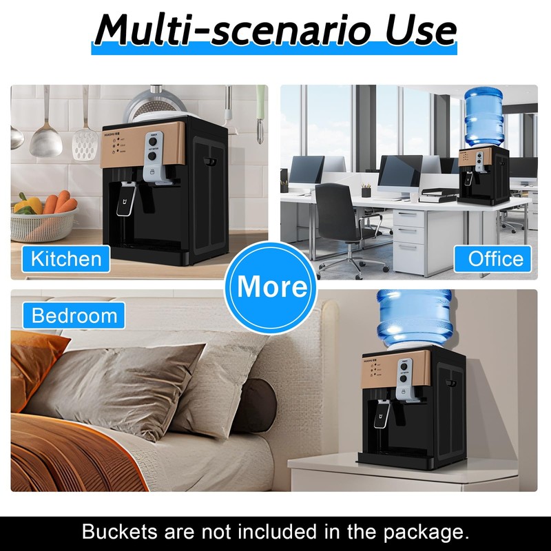 Top Loading Water Cooler Dispenser for 1.2-5 Gallons Buckets, Hot/Cold/Warm