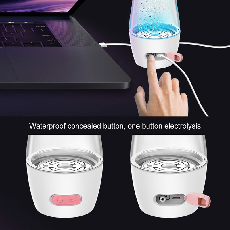350ml Hydrogen Rich Bottle Portable USB Water Bottle Negative Ion