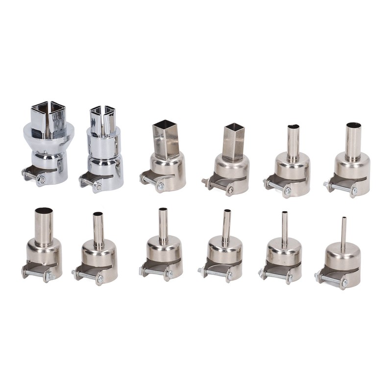 12Pcs Hot Air Gun Nozzle with Locking Screw Heat Gun