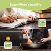 Fyueenix Multifunctional Kitchen Timer with Silent/Alert Mode, 24-Hour Clock, Memory