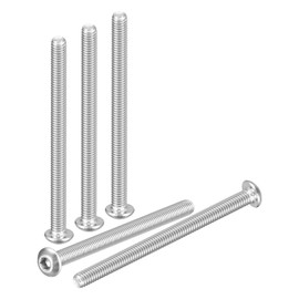 DTGN M3-0.5x35mm ボタンヘッドキャップボルト100個入り ロードバイク マウンテンバイク 自動車 オートバイに最適 304ステンレススチール 白華処理仕上げ 六角ドライブファスナー