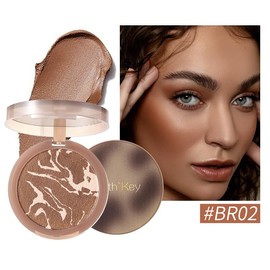 Truth Key Marbled Powder Highlighter, Glitter Illuminator, Bronze (Brown-1, 0.353 oz)