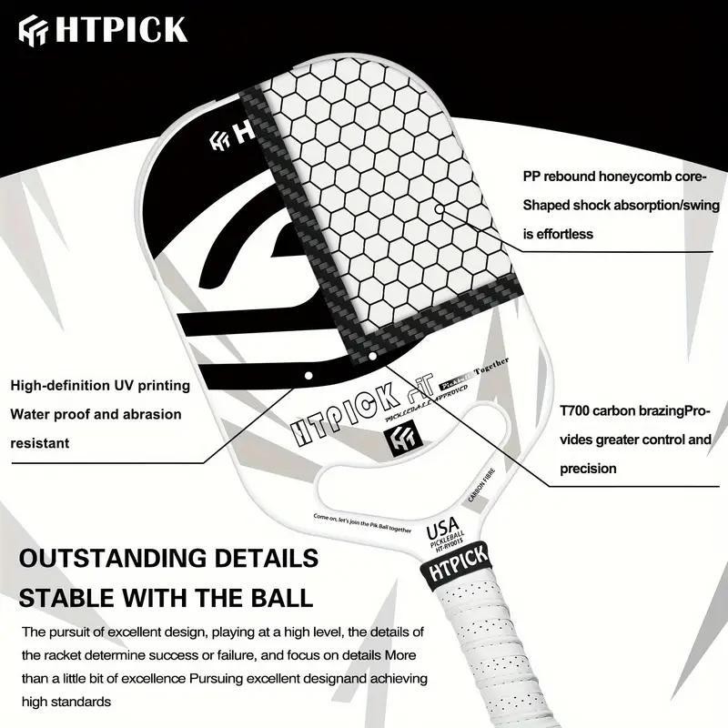 [14mm]T700 Carbon Fiber pickleball paddle Super Gritty Rock Surface, Wind-Tunnel