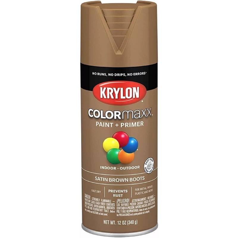 Krylon K05559007 Colormaxx Spray-Paints, Aerosol, Brown Boots