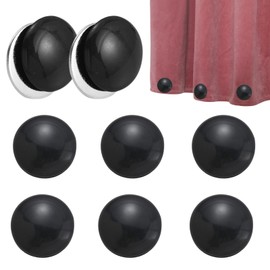 Amusingtao Pack of 8 Curtain Weights, Shower Curtain Weights, Round Magnetic Curtain Weights, Curtain Weights, Shower Curtain Weights for Curtains, Tablecloths, Shower Curtain (Black)
