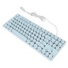 Gaming Keyboard USB Round 87 Keys Colorful Backlit Ergonomic Mechanical
