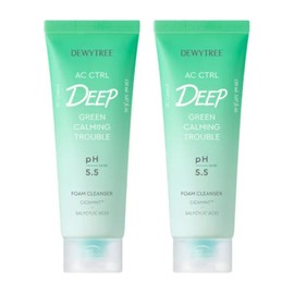 Deweytree AC Control Deep Green Calming Cleansing Foam 150ml / 듀이트리 AC 컨트롤 딥 그린 카밍 클렌징폼 150ml X2