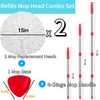 2 Pack Spin Mop Replacements Head Compatible for O ceda