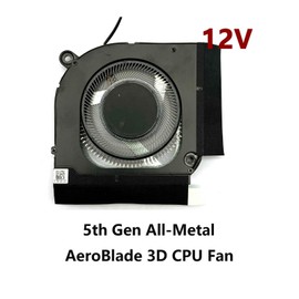 Prefer Warehouse 12V 5th Gen All-Metal AeroBlade 3D CPU Cooling Fan Compatible with Acer PH315-55 (15.6''), PH317-56 (17.3'') PN: NS8CC19 F12 Side Fan