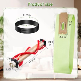 Landhoow 24 Pcs Vacuums Brush Roller Compatible with Oreck XL Upright Cleaner, Upright Vacuum Belt & Bag, Cleaner Replacement Parts