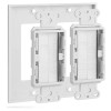 Fosmon Double Dual 2-Gang Brush Organize Bulk Wire Cable Wall